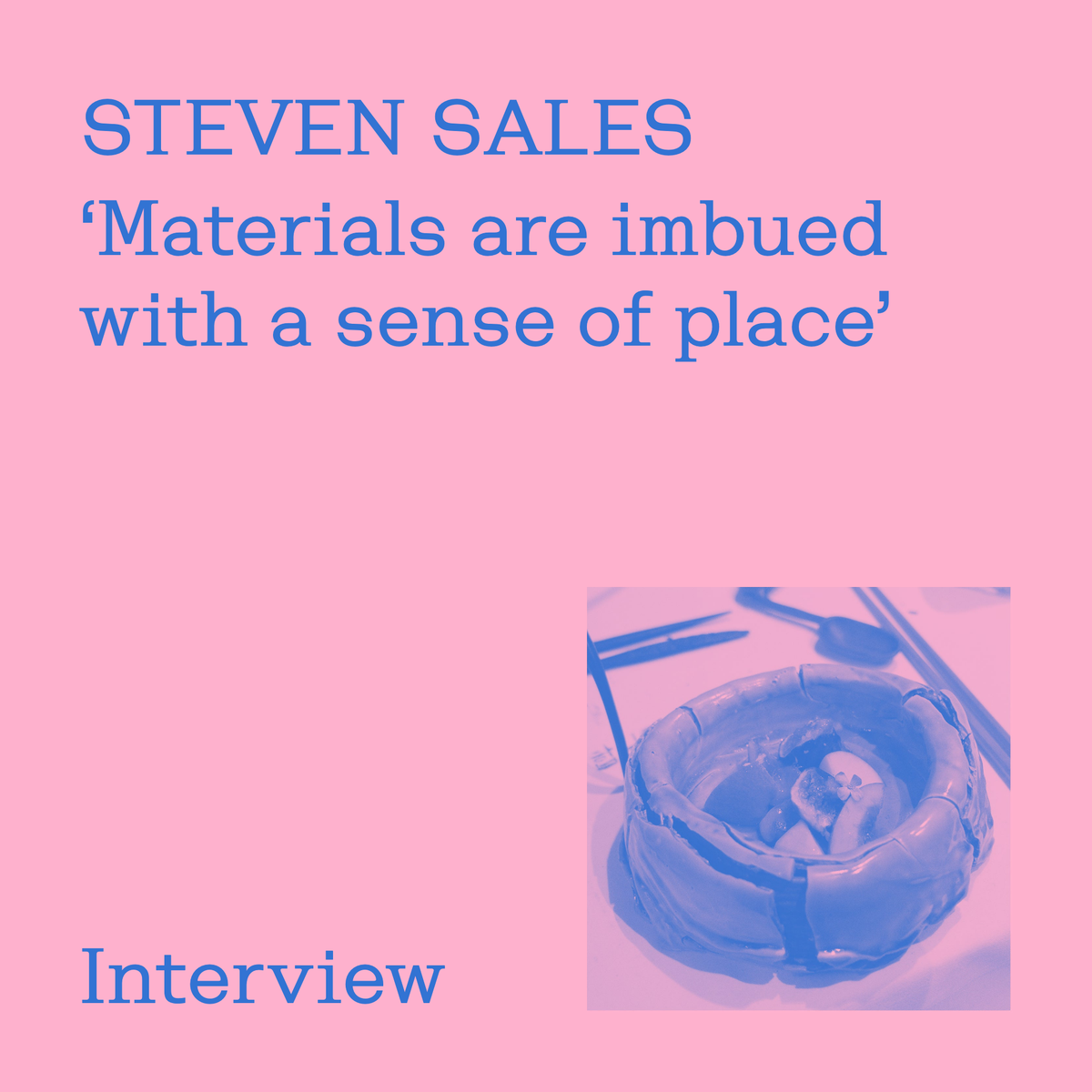 In Conversation with Steven Sales