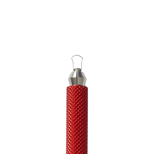 The BuschKraft Dragonfly precision carving tool, a knurled metal handle holding a blade tip in the collet.
