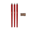 The BuschKraft Dragonfly carving tool starter kit: the knurled metal handle with its collet and a set of interchangeable blade tips.
