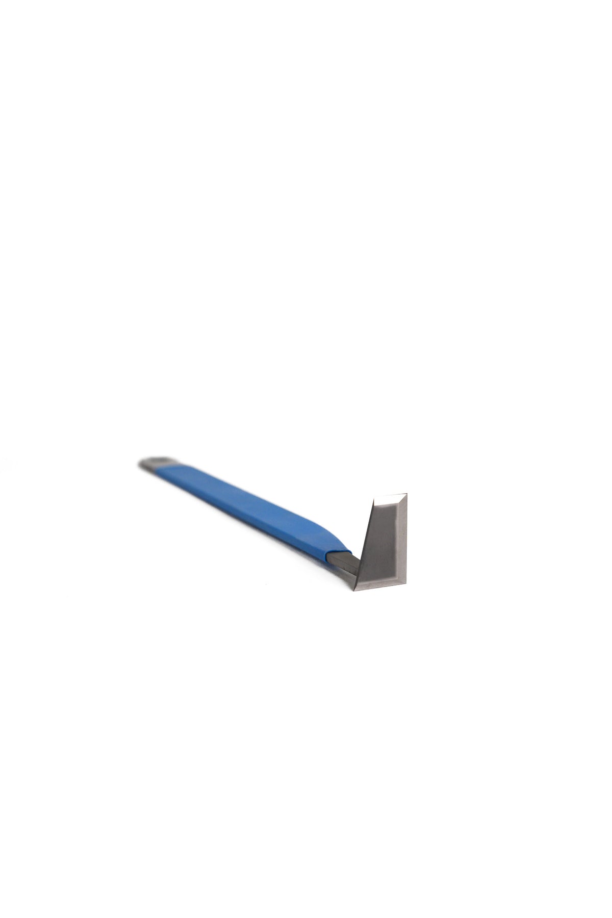Tungsten steel pottery trimming tool with a long blue handle