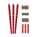 BuschKraft Dragonfly Complete Starter Kit: three red handles, three racks of carving blades and three grip components