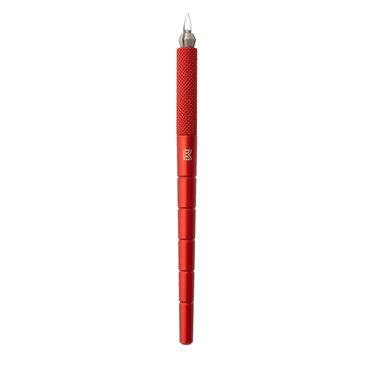 BuschKraft Dragonfly tool with a fine pointed blade on a red knurled aluminium handle