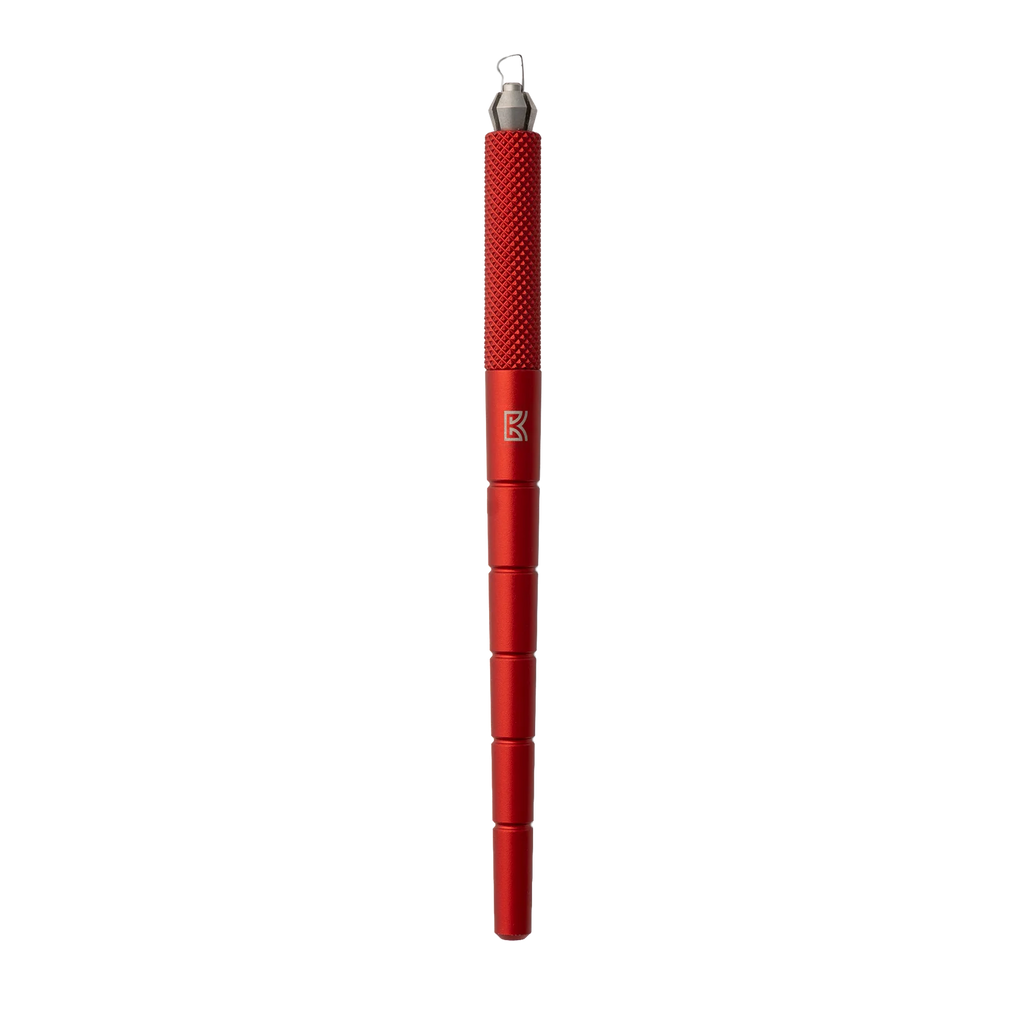 BuschKraft Dragonfly tool with a medium P-shape blade on a red knurled aluminium handle