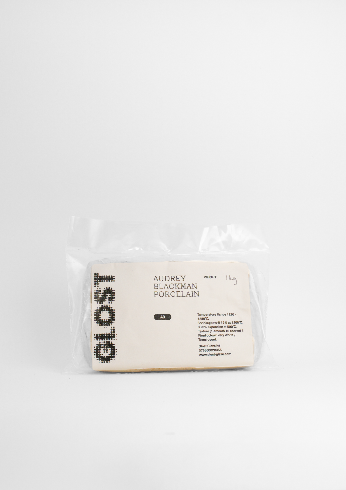 Audrey Blackman white porcelain clay from GLOST, a smooth high-fire throwing body