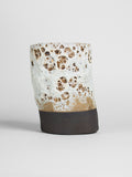 White Lava brush-on glaze creating dimensional volcanic textures, perfect for sculptural ceramics and relief surface effects.