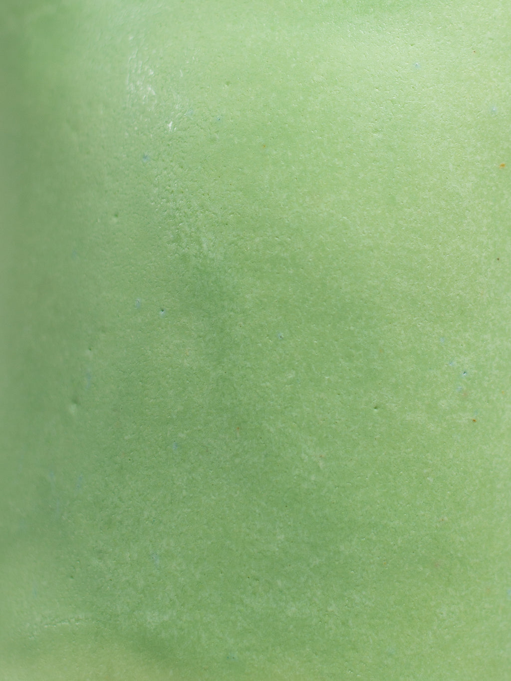 Salad Green pottery glaze close up