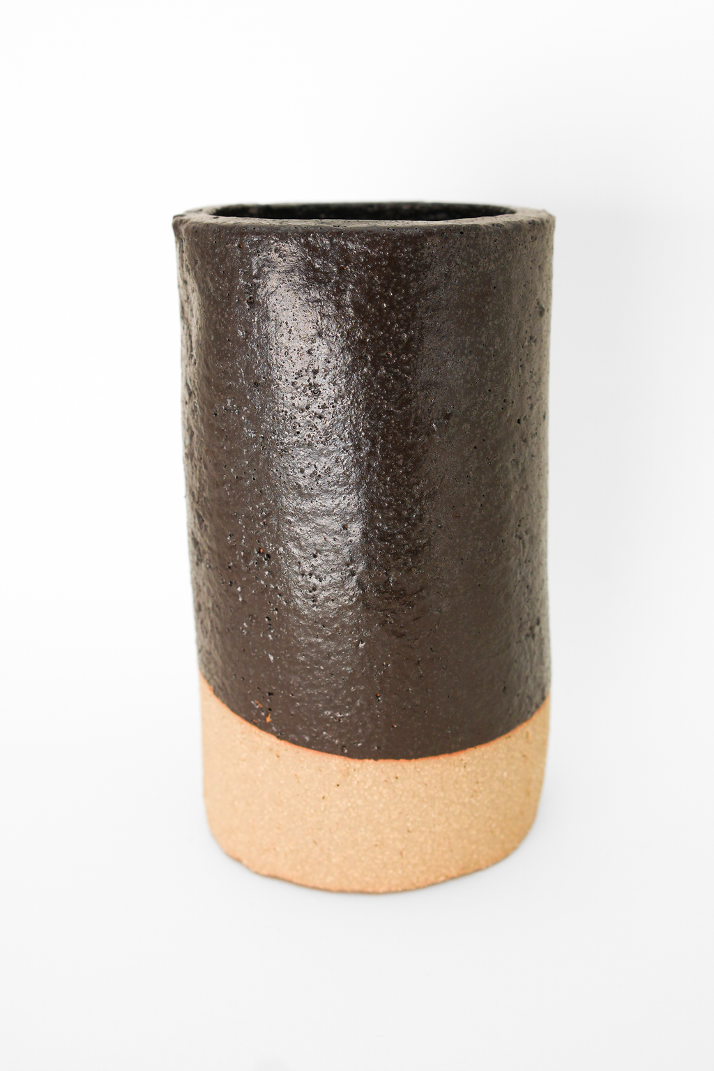 Silt Reclaimed Dark Brown glaze, brown over bare clay