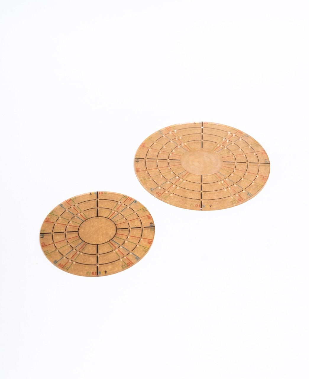 Circular pottery ruler for finding centres and sizing bases and lids, from GLOST