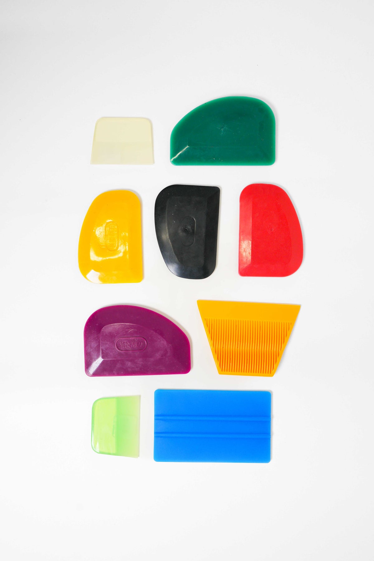 Flexible rubber and plastic pottery kidneys for smoothing and shaping clay, from GLOST