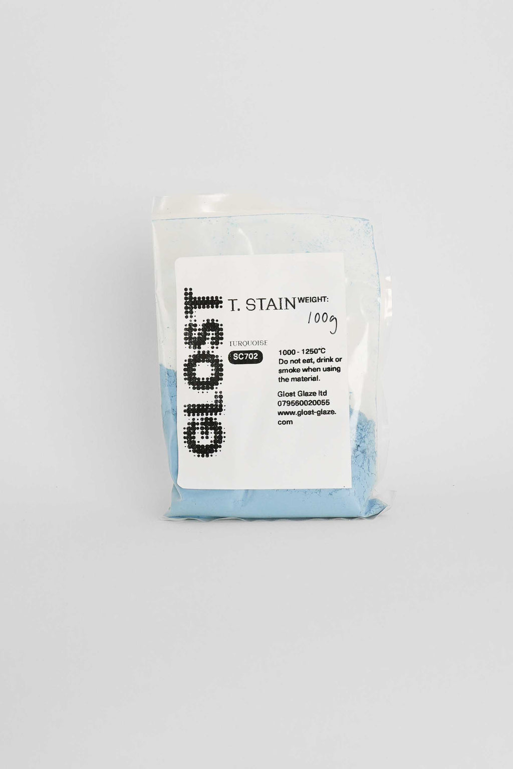 Turquoise ceramic stain in a GLOST sachet