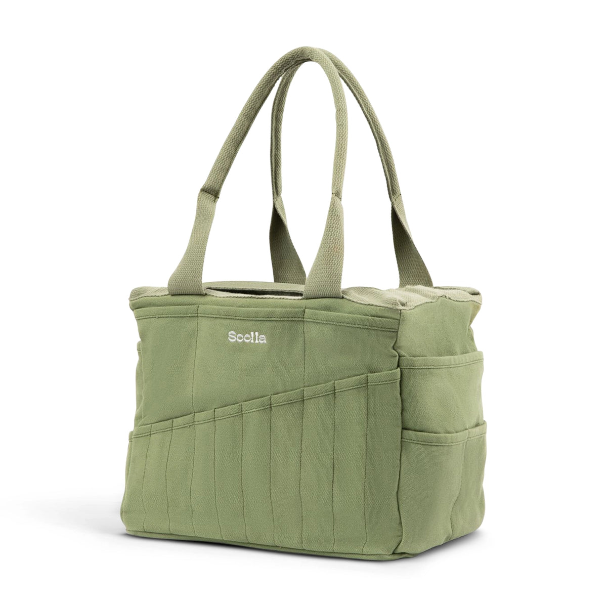Soolla Studio Tool Bag in Ganja Green, 30+ pocket studio carryall