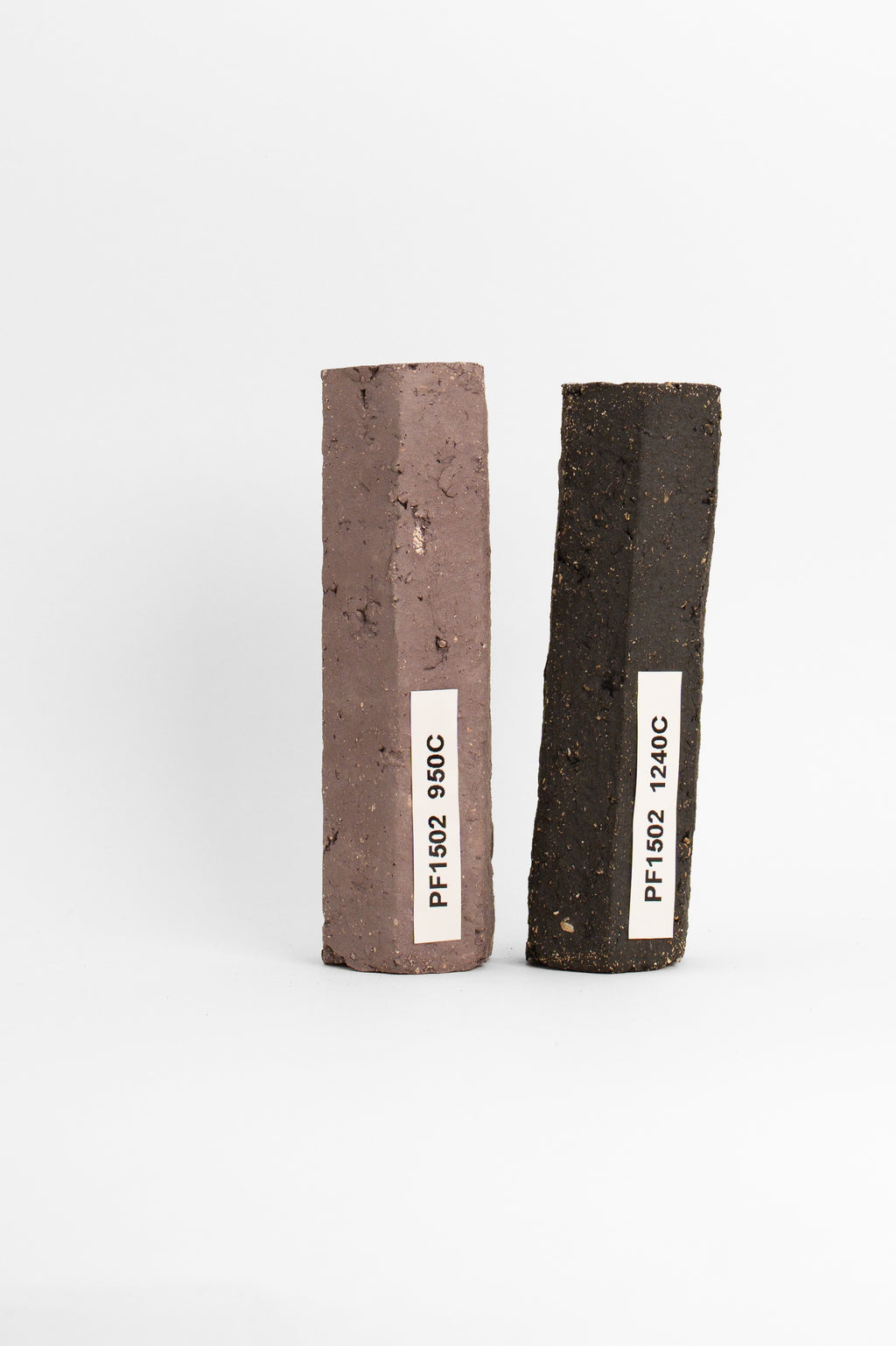 Professional Black Chunky Crank PF660 test tiles, fired at 950C and 1240C