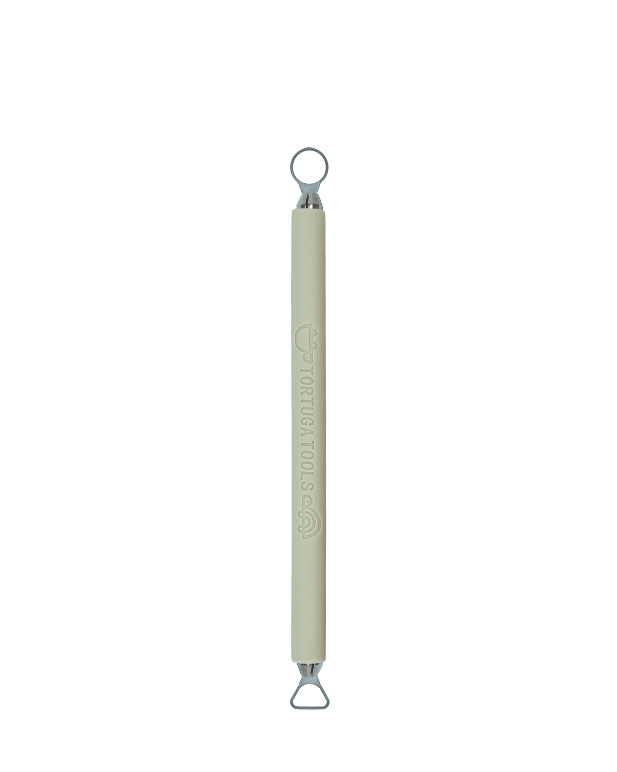 Tortuga Tools The Delta & Loop, Mushroom colourway: a double-ended trimming tool, round loop at one end and triangular delta at the other.