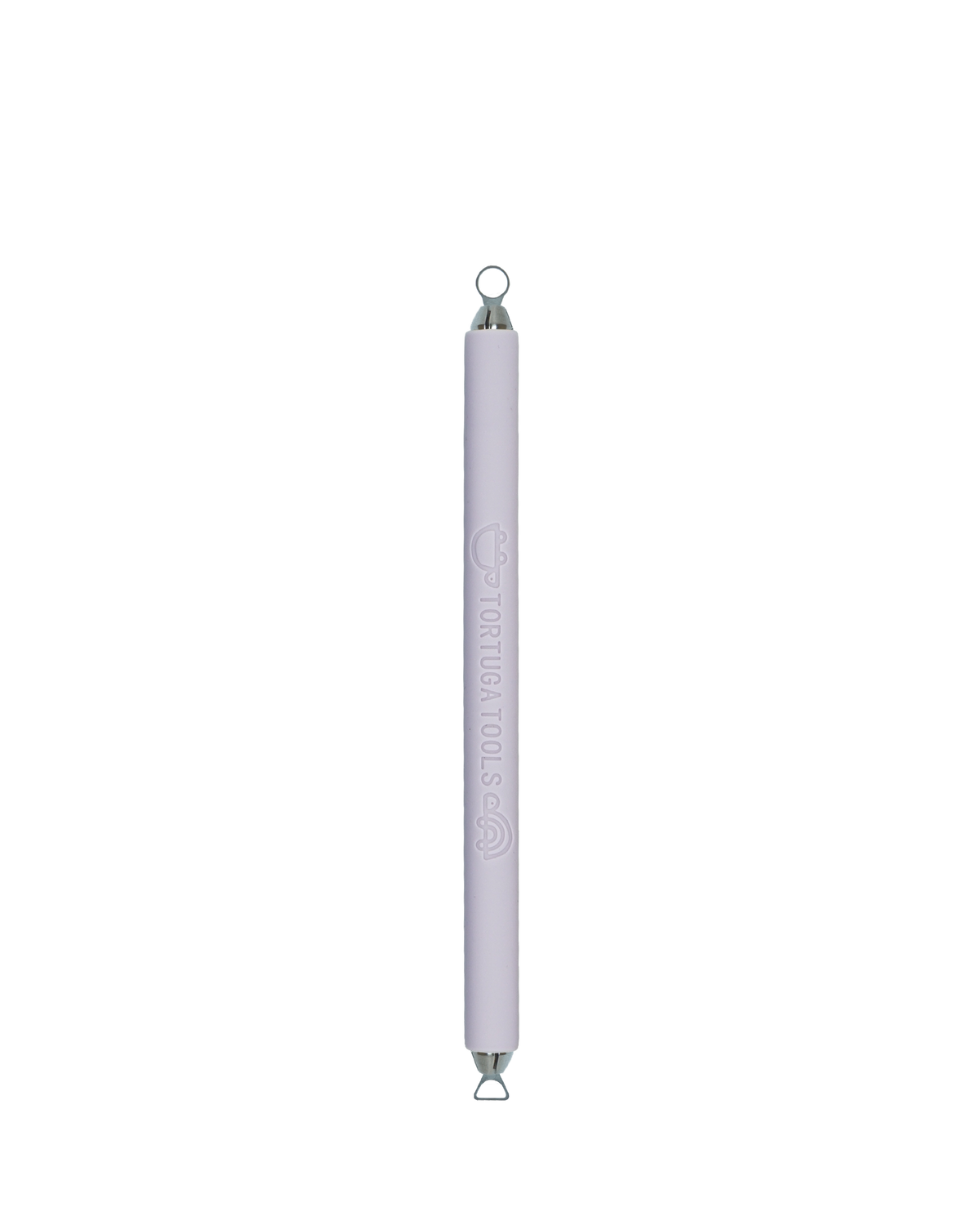Tortuga Tools The Mini Delta & Loop, Lilac colourway: a double-ended trimming tool with a small round loop and a small triangular delta.